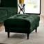 Jodi Velvet Footstool - Upholstered Modern Retro Fabric Stylish & Contemporary-325069040