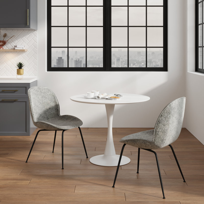 Safraz 2-Person Manufactured Wood Pedestal Dining Set , Heather