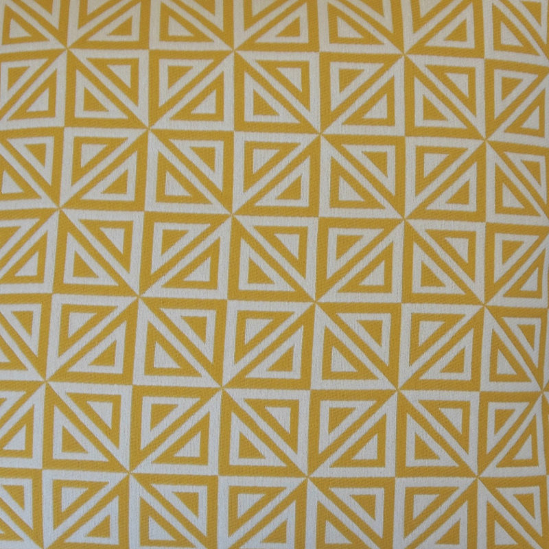 Coussin décoratif géométrique Inaya, Hauteur (18 po) x largeur (18 po), Jaune