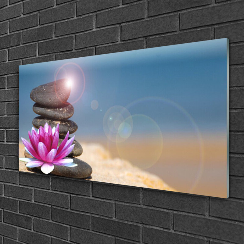 Art Stones Flower - No Frame Print on Glass