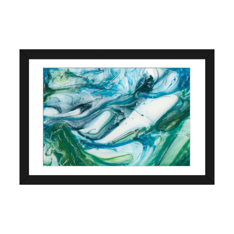 « marémotrice sweep ii », impression sur toile, Papier d'art encadré noir, Blanc, H 16 po x l 24 po x P 1 po