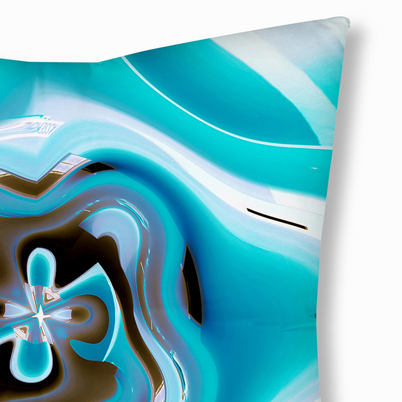 133 - Coussin de sol touffeté bohémien et éclectique, 26 po x 26 po