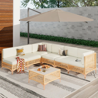 7-piece Wicker Outdoor Patio Furniture Set