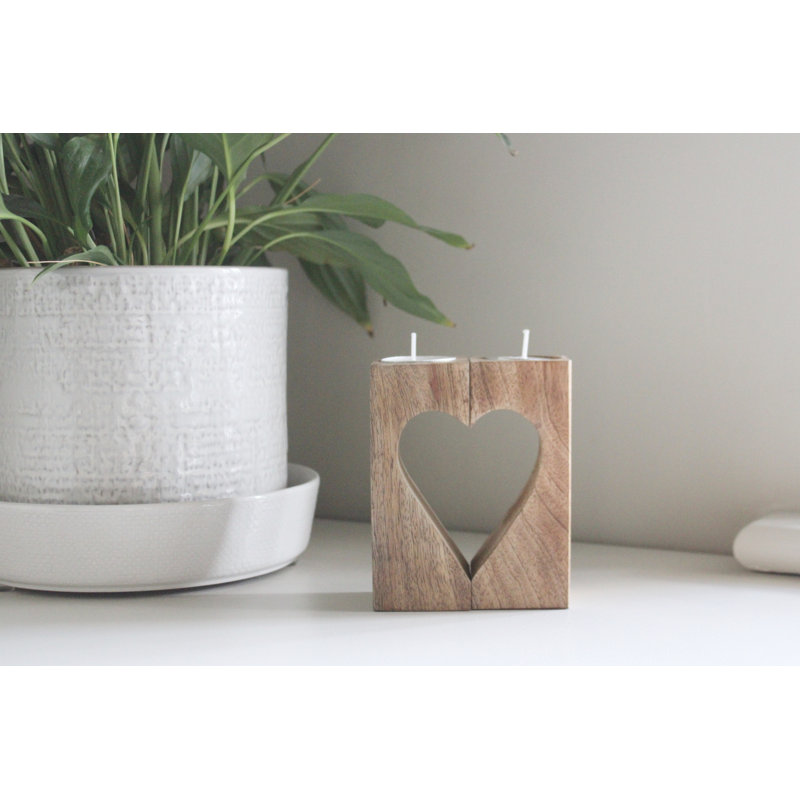 Wood Tabletop Tealight Holder
