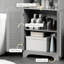 Armoire de salle de bain avec construction stable - Tablette et comptoir réglables gris H 70,22 po, grand rangement autoportant étroit pour divers endroits