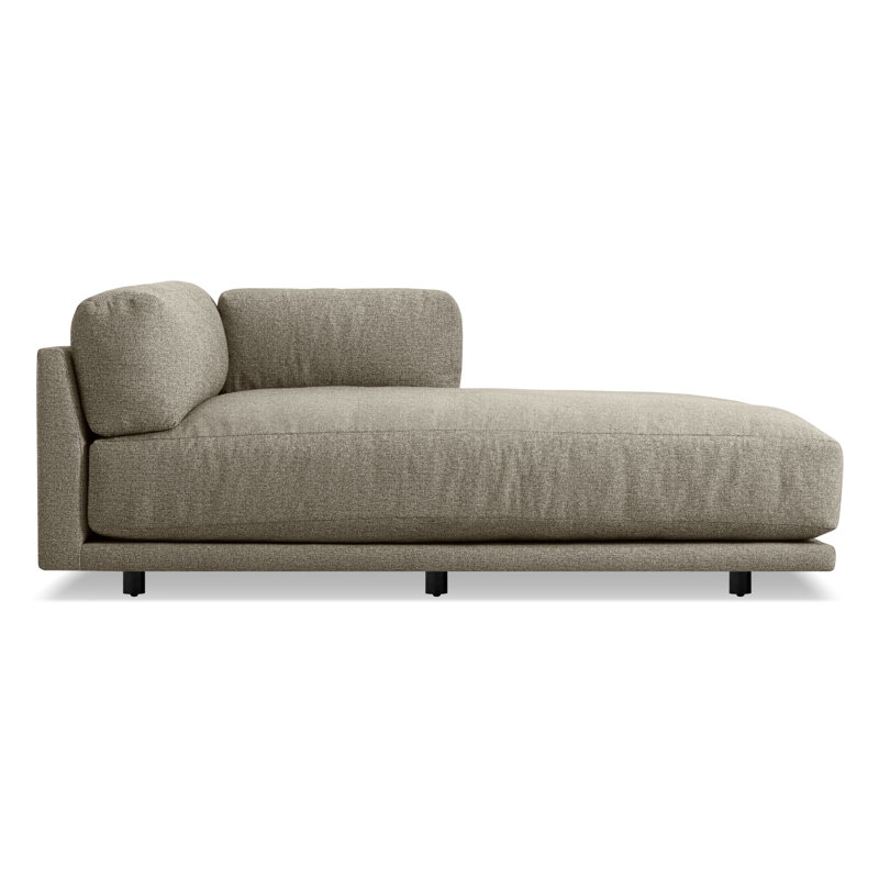 Canapé modulaire 51 po méridienne Sunday, Faisant face à la droite, Sanford Black Crossweave