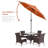 Fruiteam 90'' Lighted Tilt Market Umbrella-59086169
