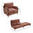 Space-Saving 3-in-1 Convertible Sofa Bed Recliner, Mid-Century Modern Design for Small Spaces, Multi-Functional Furniture with Removable Storage Pockets-430816901