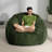 Shell-Shaped Faux Fur Bean Bag Chair, Seashell Design Beanbag Sofa for Living Room & Bedroom-601042321