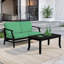 Ensemble de patio extérieur en teck pour deux personnes avec coussins et table d'appoint Polett-1778441823-1789999640-1789999646