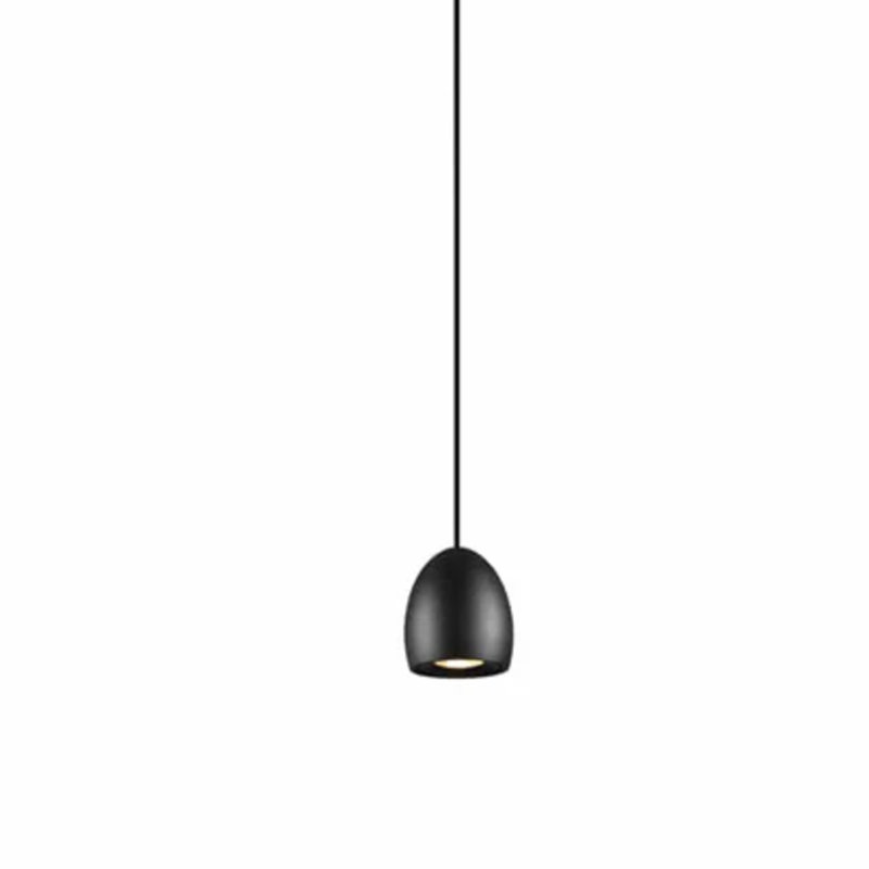 UltraBeam 5 Watt LED Modern Dome Shaped Hanging Ceiling Pendant Light, Black