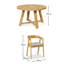 4 -Person Rubberwood Solid Wood Dining Set-617184947