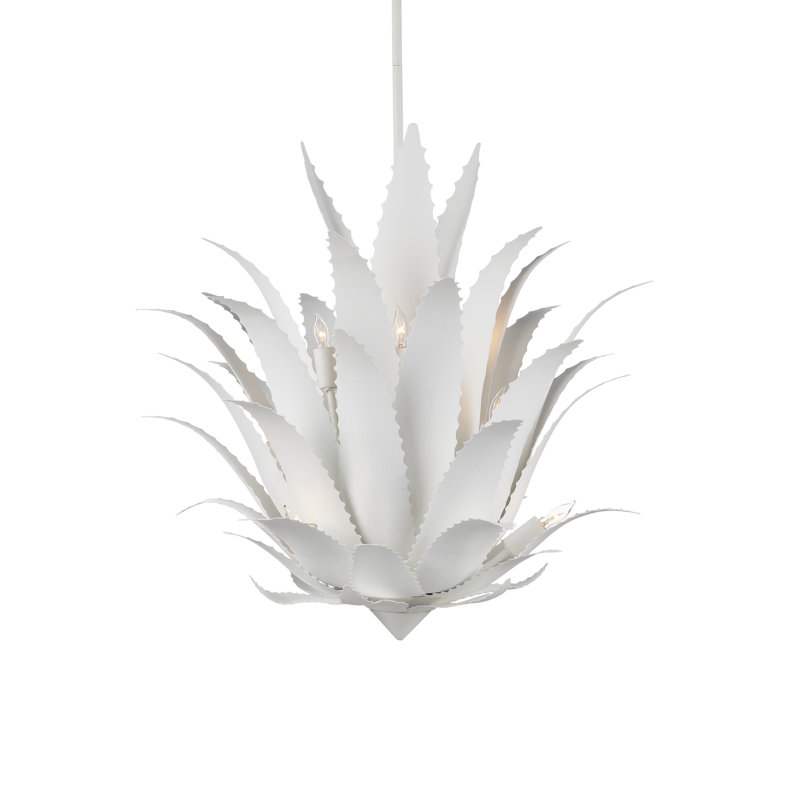 Agave 9 - Light Wrought Iron Chandelier by Marjorie Skouras