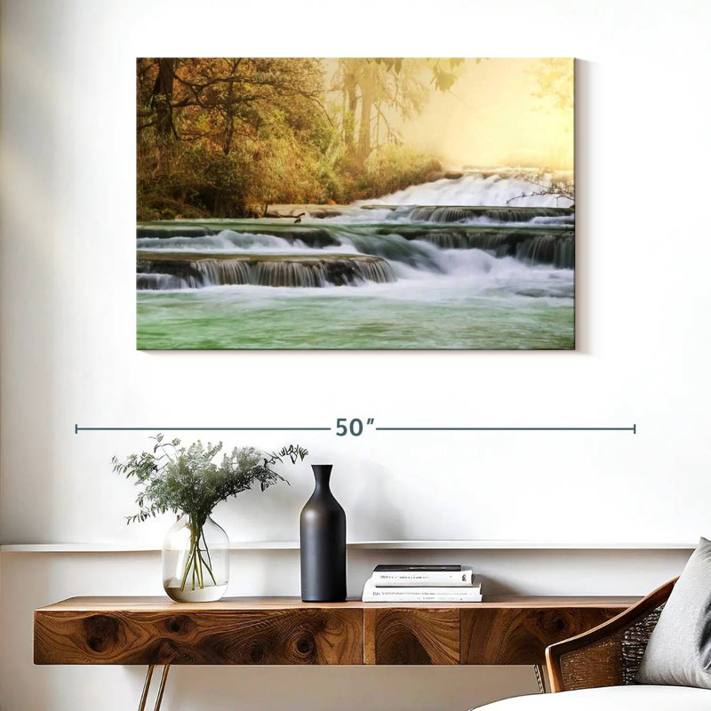 Alvord Cascading Mexico Waterfalls, 26" H x 39" W
