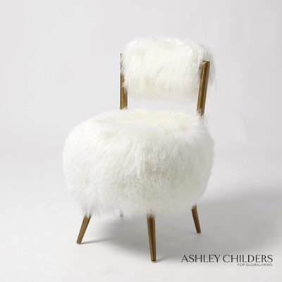 Hailey Chair-Mongolian Lamb-White