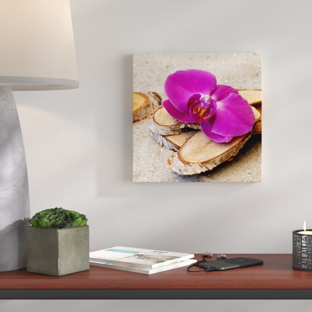 Glasbild Purple Orchid II, Fotodruck