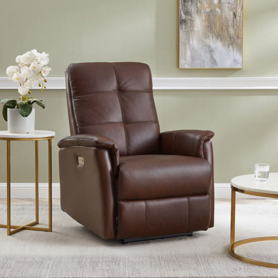 Fauteuil inclinable en cuir Norann