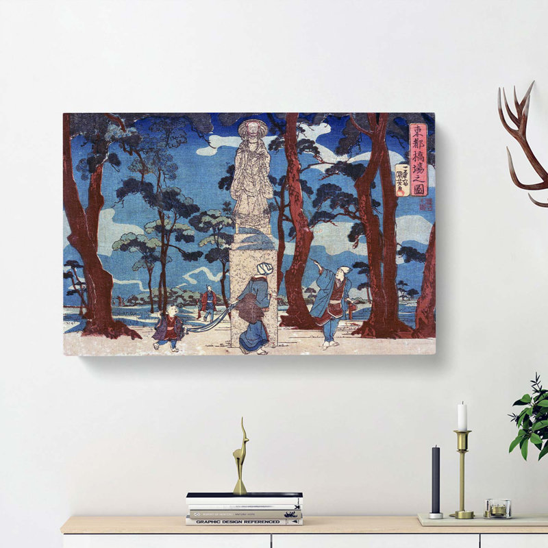Statue Of Jizo by Utagawa Kuniyoshi - Wrapped Canvas Painting, 40cm H x 60cm W x 3cm D
