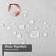 Rideau de douche numérique abstrait à motif de vagues blanches champagne avec 12 crochets-704568635