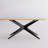 69.3" Rectangle Pedestal Dining Table With Metal Base-135114262