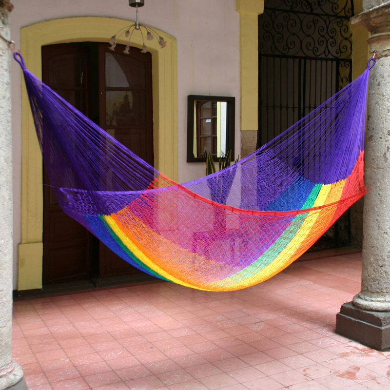 Hamac pour arbre Rahima, Rêve d'arc-en-ciel, 3,9 pi x 13,1 pi