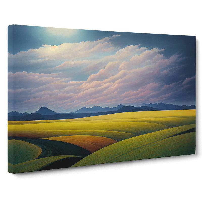 Spring Meadow Landscape View Vol.3 - Wrapped Canvas Print