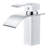 SUMERAIN Contemporary Bathroom Faucet with Waterfall Spout, Single Hole Single Handle Bathroom Sink Faucet , Chrome