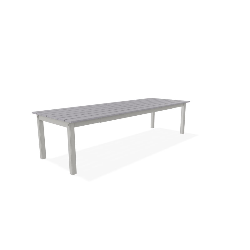 Outdoor Rectangular Dining Table, Gray/Snow