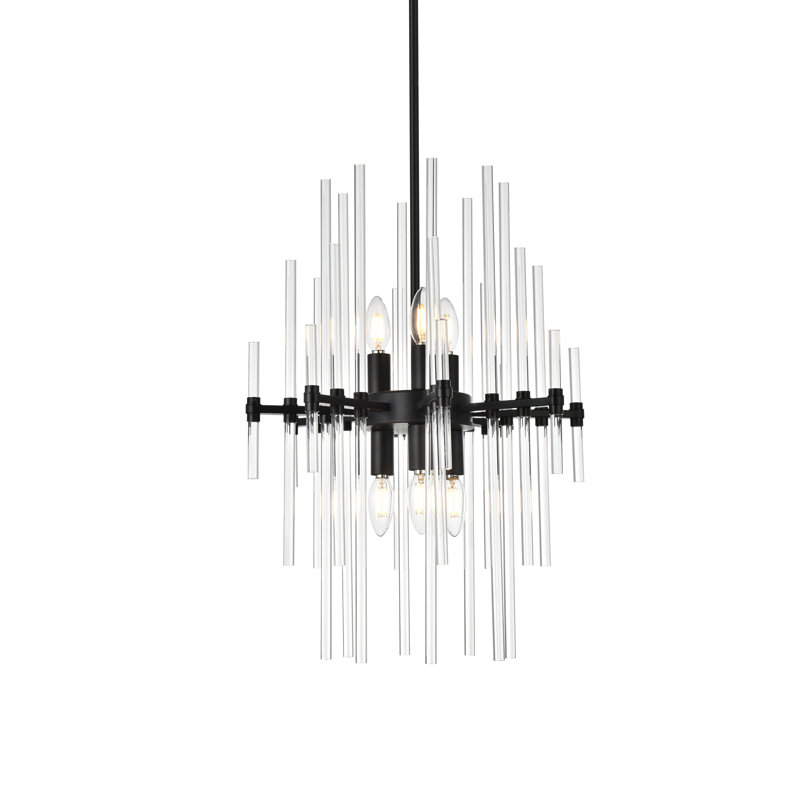 Francene 6 - Light Unique/Statement Pendant, Black
