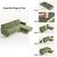 86.6'' 3-Level Adjustable Chenille Reversible L-Shaped Sectional-419267827