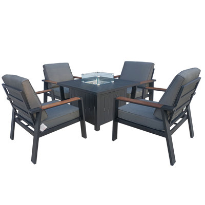 Ruie Square Outdoor Restaurant Dining Set by Hokku Designs