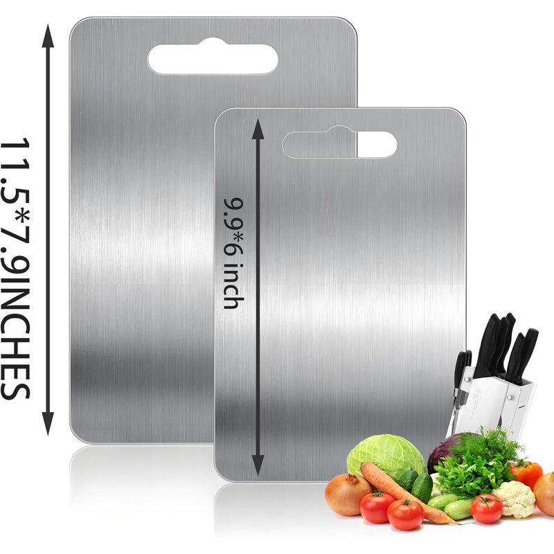 Titanium Cutting Board for Kitchen,2 Packs Titanium Cutting Board– Hygienic, Durable, Easy to Clean, and Safe – Ideal Size for Everyday Use