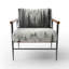 Chaise d'appoint rembourrée Grey Misty Morning Forest Horizon I - Paysages rembourrés-112889656