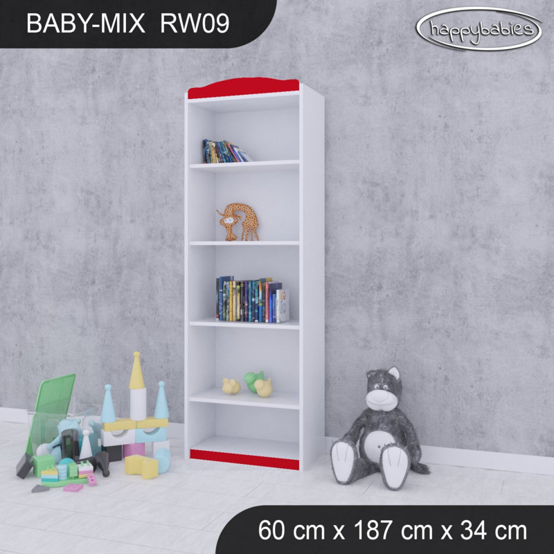 Baby Mix 187cm H Kids Cube, 187cm H x 60cm W x 34cm D, Red