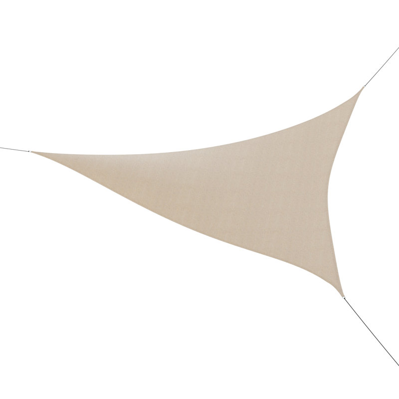 Toile d'ombrage triangulaire avec voiles de fixation en nylon