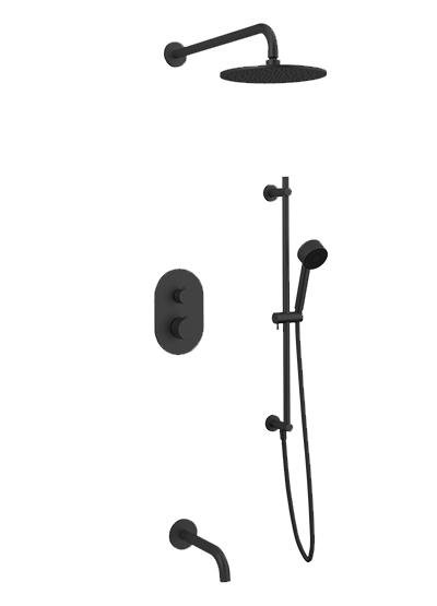 Opera Complete Shower System, Black