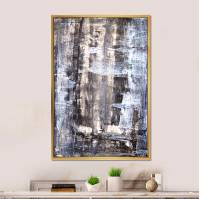 Art abstrait noir sur toile noire moderne et contemporaine