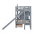 Twin-Over-Twin Castle Style Bunk Bed With 2 Drawers 3 Shelves And Slide - Gray-955227281-955227282