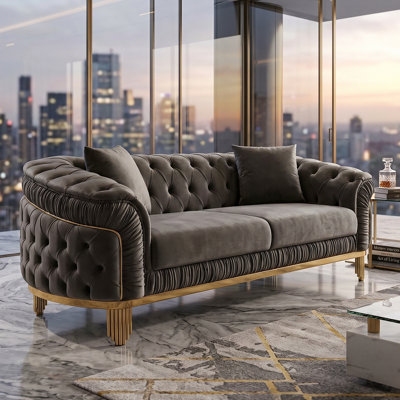 Valorie 72'' Velvet Loveseat