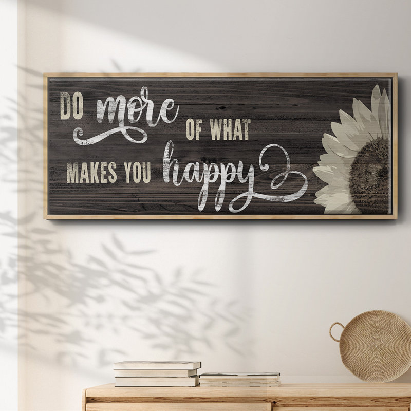 Makes You Happy- Framed Canvas