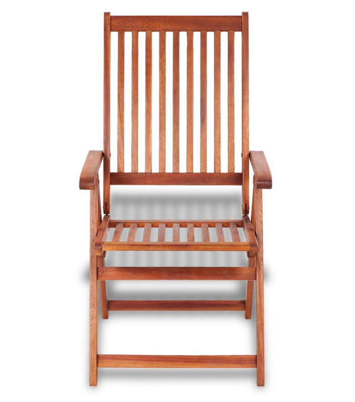 Charmayne Folding Garden Chairs Solid Acacia Wood Brown