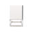 Parkhurst 2 - Drawer Stainless Steel Nightstand in Sheen White Lacquer/Silver Leaf