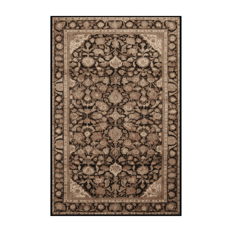 Tapis brun lavable à la machine, Rectangulaire 8 pi x 12 pi