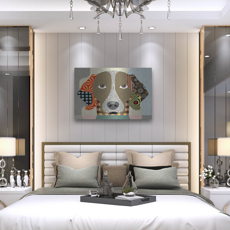 " Weimaraner " by Lanre Adefioyue, 24" H x 36" W
