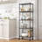 Lylla Height -Adjustable Shelving Unit with Wheels-820001630-865530583