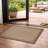 Geometric Border Sand/Natural Easy-Care Jute-Style Indoor/Outdoor Flat Woven Area Rug-709647504-709647593