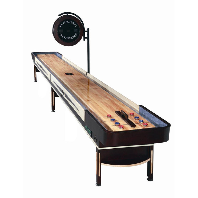 Espresso Finish 12' Wooden Shuffleboard Table