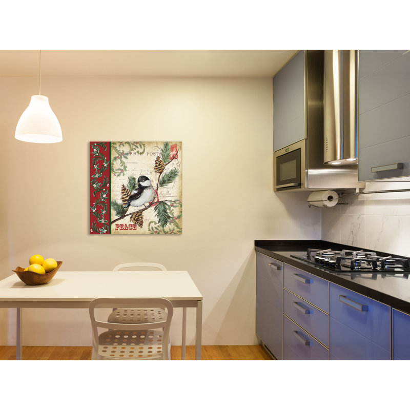 «Christmas Birds: Chickadee», toile tendue par The Holiday Aisle®, H 30 po x l 30 po x P 1,5 po