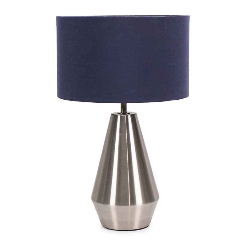 Lamp, Navy Blue, Silver