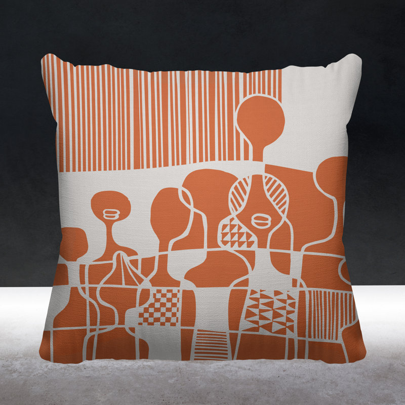 Housse de coussin et insert Ori Oudtoor, L 17 po x H 17 po, Corail